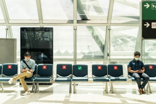 Social,Distancing,,Two,Men,Wearing,Face,Mask,Sitting,Keeping,Distance shutterstock 1751780672 scaled 500x0 c default