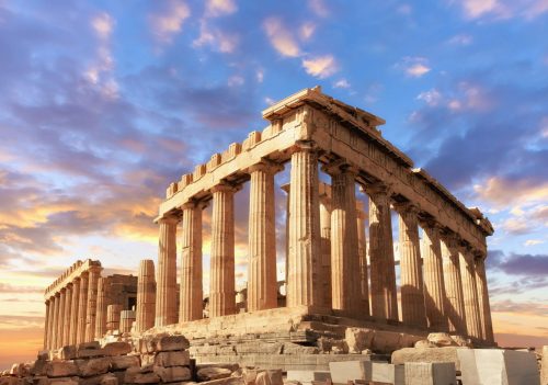 Parthenon,Temple,On,A,Sinset.,Acropolis,In,Athens,,Greece,,This shutterstock 591272060 scaled 500x0 c default